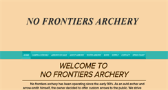 Desktop Screenshot of nofrontiersarchery.com